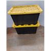 Image 6 : *(2) Strongbox Plates Storage Totes w/ Lids, Measurements in Pics, Cannot Ship