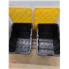 Image 7 : *(2) Strongbox Plates Storage Totes w/ Lids, Measurements in Pics, Cannot Ship
