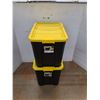 Image 1 : *(2) Sterilite Plastic Storage Totes w/ Lids, Measurements in Pics, Cannot Ship