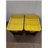 Image 3 : *(2) Sterilite Plastic Storage Totes w/ Lids, Measurements in Pics, Cannot Ship