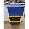 Image 4 : *(3) Plastic Storage Totes w/ Lids, Measurements in Pics, Cannot Ship