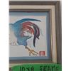 Image 4 : Rooster Water Colored Framed Print, Measurements in Pics