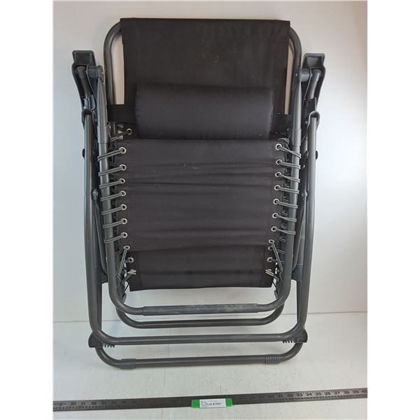 Black Fabric Lounge Chair - 24" x 36" Folded - Pickup Only