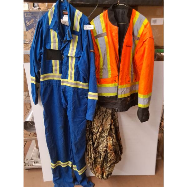 2XL Hi-Vis Jacket, 2XL Coveralls, Camo Single Size Bed Sheet