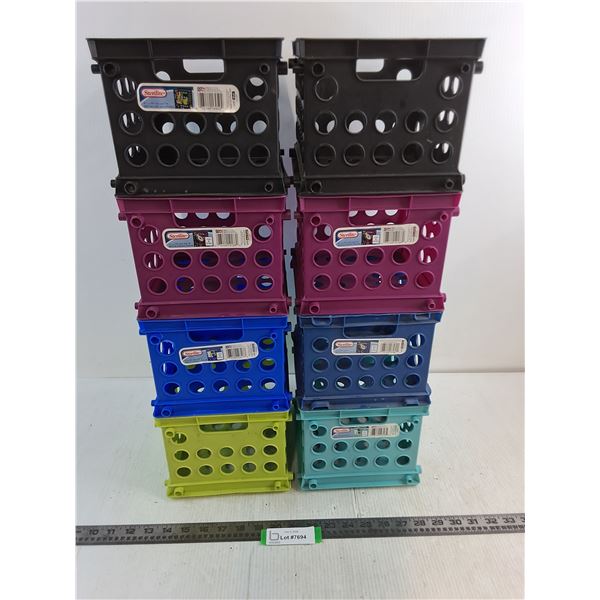(8) Sterilite Stackable Storage Cartons - PICK UP