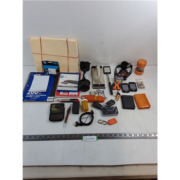 Duro Digital Camera, Key Fobs, Head Lamps, Wallets, Telescopic Mirror, Notebooks, Misc.