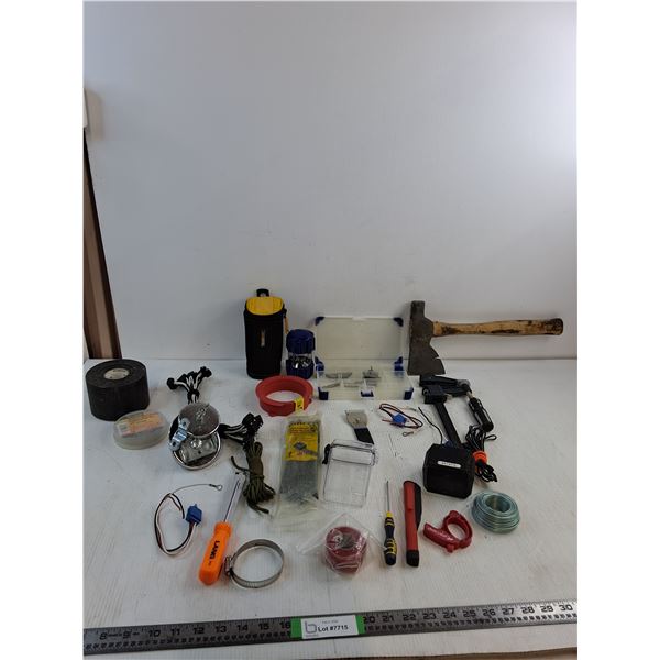 Astatic Speakers- As Is, Electrical Tape, Carpenter Hatchet