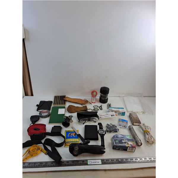 Fencing Staples, Fujifilm Flash Camera,  Can Opener