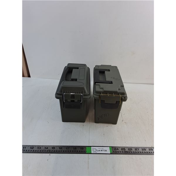(2) Plastic Ammo Containers- 11" x 5" x 7"
