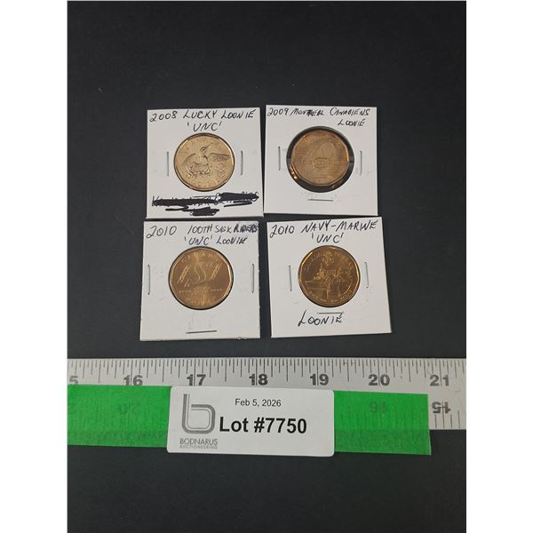 (4) Canadian Loonies,2008 - 2010