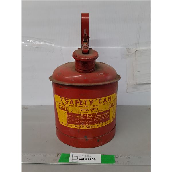 Vintage Eagle Safety Can 12"
