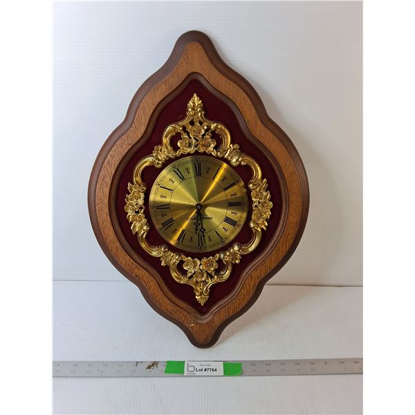 Seth Thomas Wooden Wall Clock 20.75" 14.5" - PICK UP
