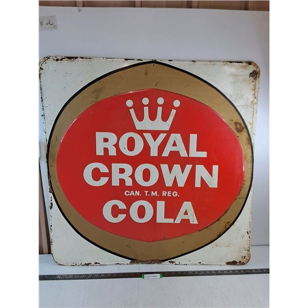 # Vintage Metal "Royal Crown Cola" Store Sign - 35" x 35" - PICK UP ONLY