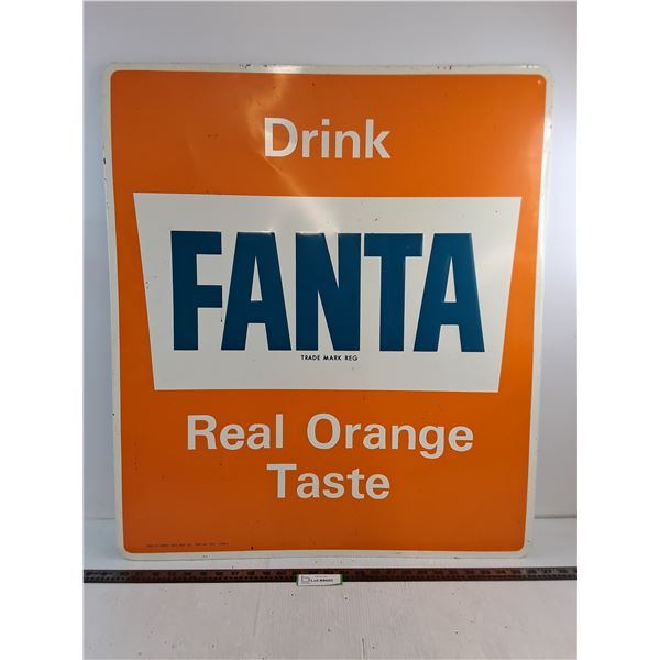 # 1966 Metal "Fanta" Store Sign - 27.5" x 31.5" - PICK UP ONLY