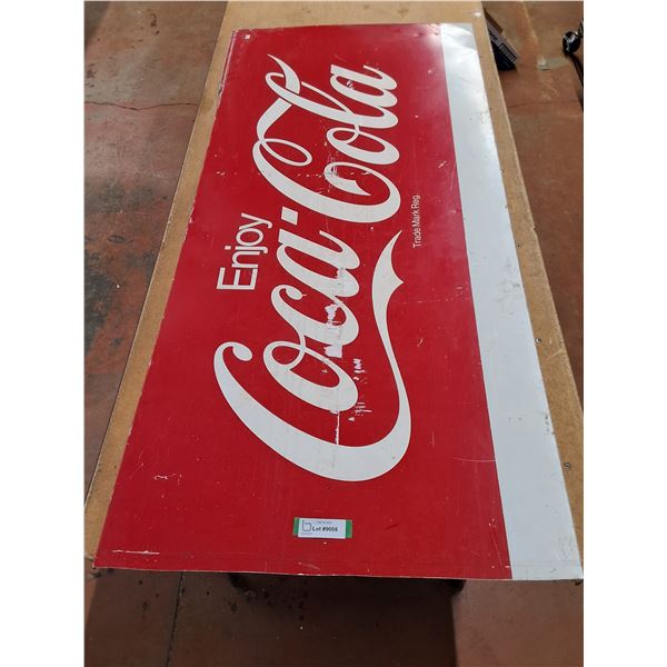 # Vintage Metal "Coca-Cola" Store Front Sign - 55.5" x 25.5" - Cannot Ship