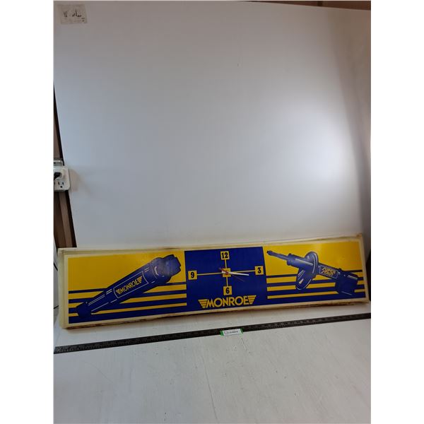 # Vintage Plastic "Monroe Struts" Store Clock Sign - 48x11x2" - Cannot Ship
