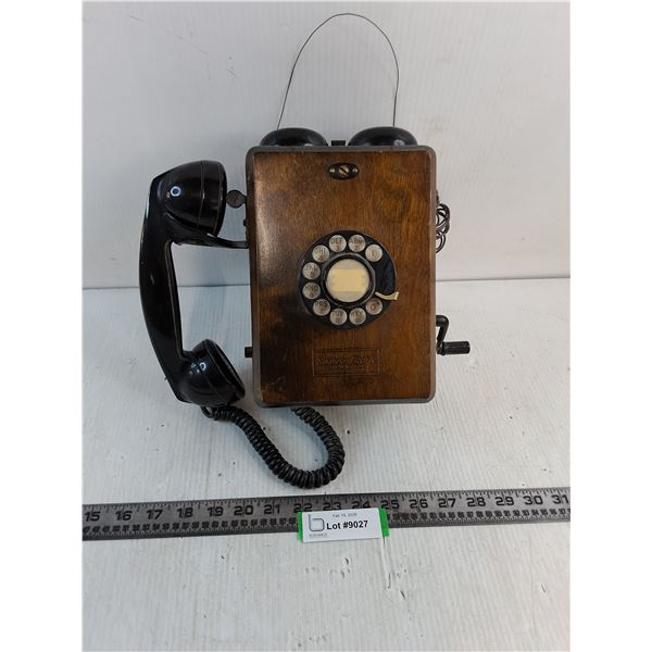 Vintage Northern Electric Rotary Wall-Mount Telephone