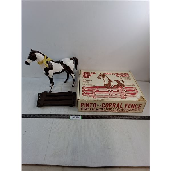 Vintage Toy Pinto & Corral Fence w/Original Box