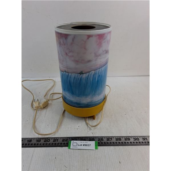 Vintage Table "Movement Effect Picture Light" - Tested - 11" High x 6" Diameter