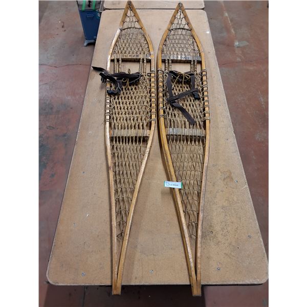 # Vintage Kunah Wooden Snow Shoes - 66" Length - Pickup Only