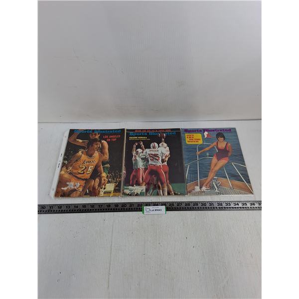 (3) Sports Illustrated Magazines from Early 1970's