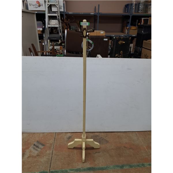 *Vintage Wooden Coat Rack, Missing One Hook, 66" Tall, Cannot Ship