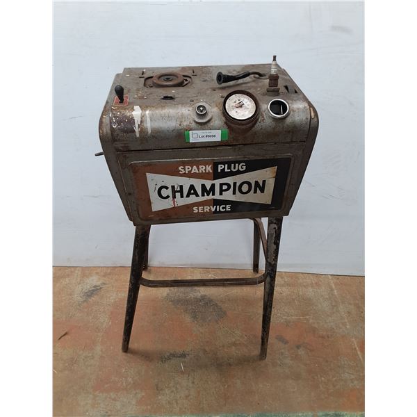 *Vintage Champion Spark Plug Service Cleaner, As Is, Needs Restoration, Cannot Ship, 40" Tall