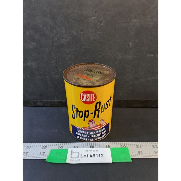 Vintage Casite Stop-Rust Cooling System Inhibitor Can, Great Graphics! - Empty