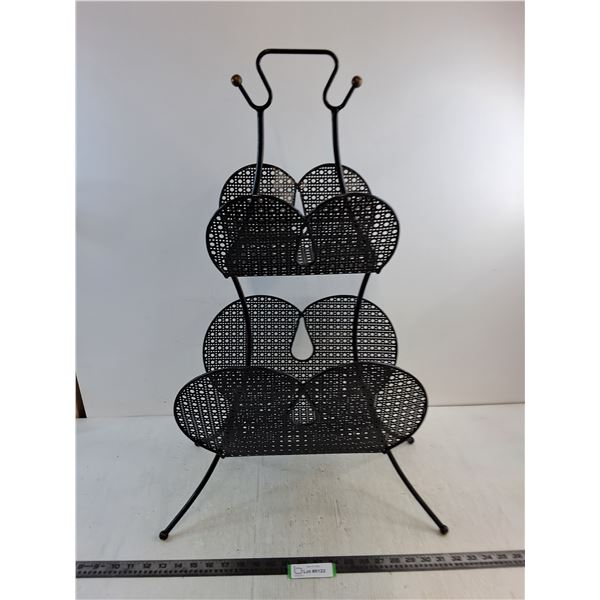# MCM 2-Tier Black Metal Magazine Rack - 30x20x10" - Pickup Only