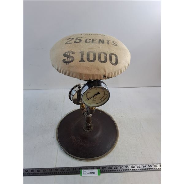 # Steam Punk Stool - 19" High x 13" Base Diameter - Pickup Only.