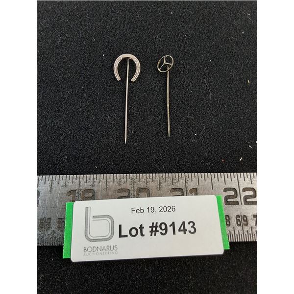 (2) Sterling Silver Lapel Pins (1.71 Gram Weight)