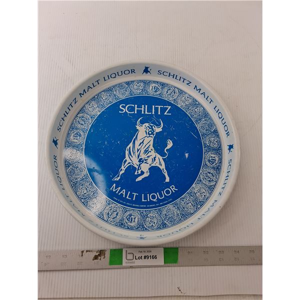 Schlitz Malt Liquor Metal Serving Tray 13"