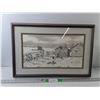 Image 1 : Framed 'Harvest Time' Artwork by Bernie Brown 23.5" x 15.75", Pickup Preferred