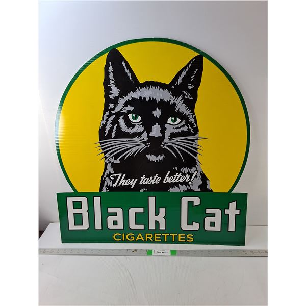 # Cardboard Black Cat Cigarettes Sign 29" x 27.75" - PICK UP