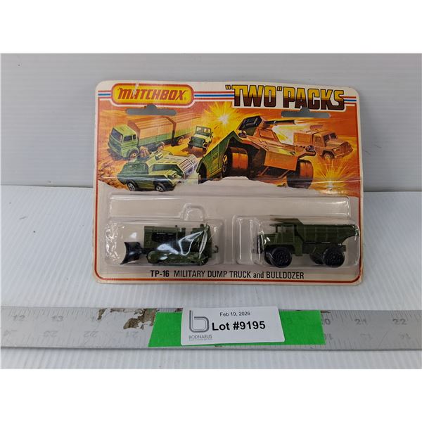 Vintage Matchbox Dump Truck & Bulldozer, Sealed
