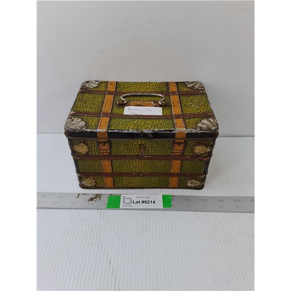 Antique Russian Tin 8.25" x 5.75" x 5"