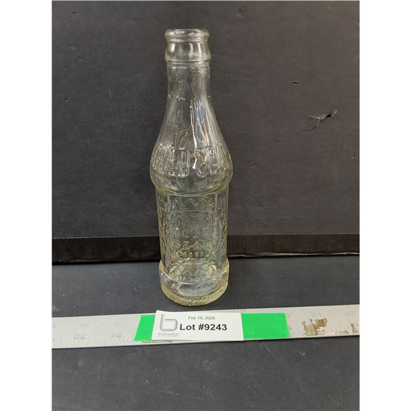 Vintage Glass Gold Seal Bottle 8"