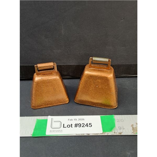 (2) Copper Cow Bells Up to 2.5"