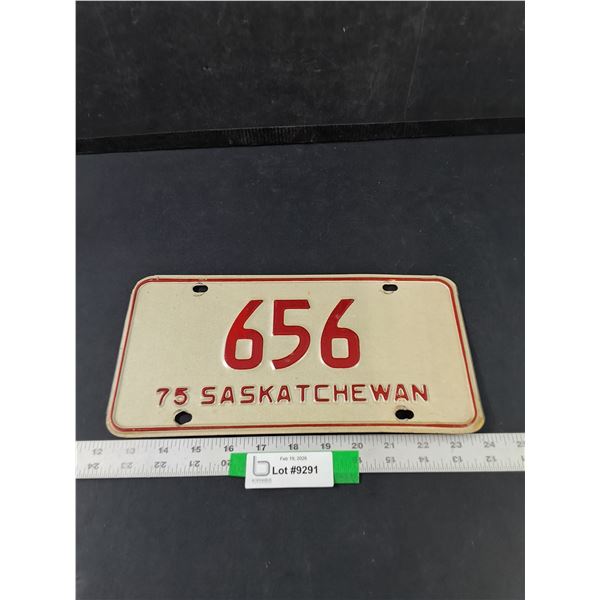 1975 Saskatchewan Three Digit License Plate