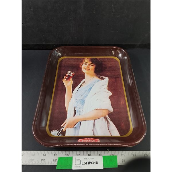 Vintage Reproduction Coca-Cola Metal Advertising Tray, 10.5" x 13"