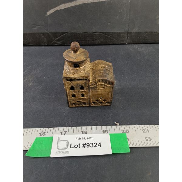 Vintage Small Cast Iron Coin Bank