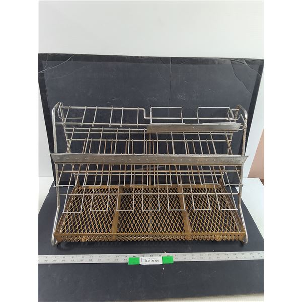 Vintage Metal Unmarked Store Display Rack, 12" x 23.5" x 14.5" - PICK UP ONLY
