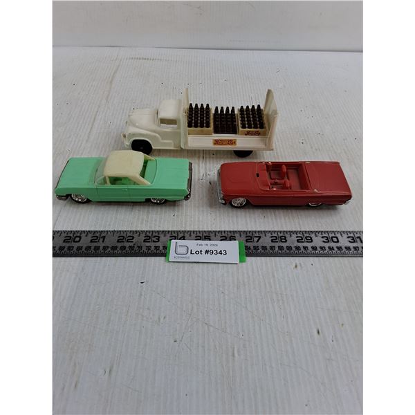 (3) Vintage Toy Vehicles (Pepsi-Cola Delivery Truck, Geared Convertible)