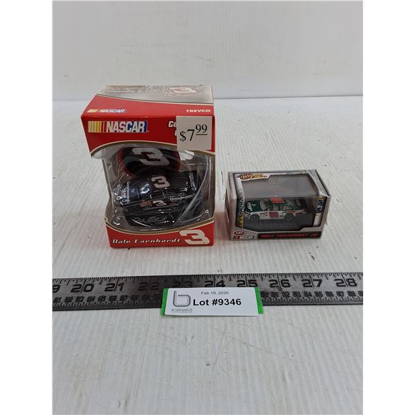 (2) NIB Nascar "Dale Earnhardt" Replica Stock Cars/Hanging Ornament