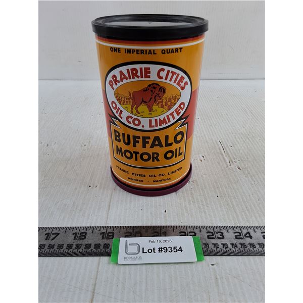 Retro Prairie Cities Buffalo Motor Oil Tin