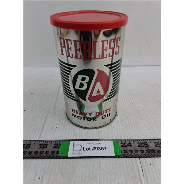 Retro B/A Peerless Motor Oil Tin