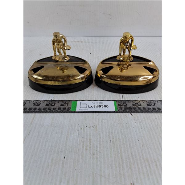 (2) Vintage Style Ashtrays Featuring Curling
