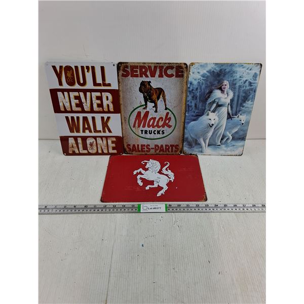 (4) Various Fantasy Signs-Mack Trucks etc...