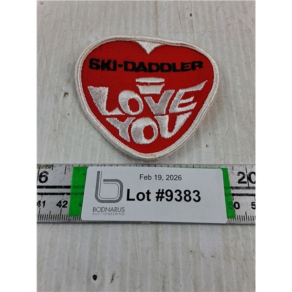 Vintage Ski-Daddler "I Love You" Jacket Patch from 60's-70's