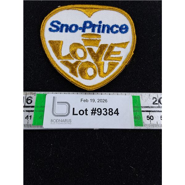 Vintage Sno-Prince "I Love You" Jacket Patch-Princeville,Canada